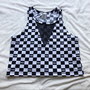 Victoria’s Secret PINK cropped checkered tank top